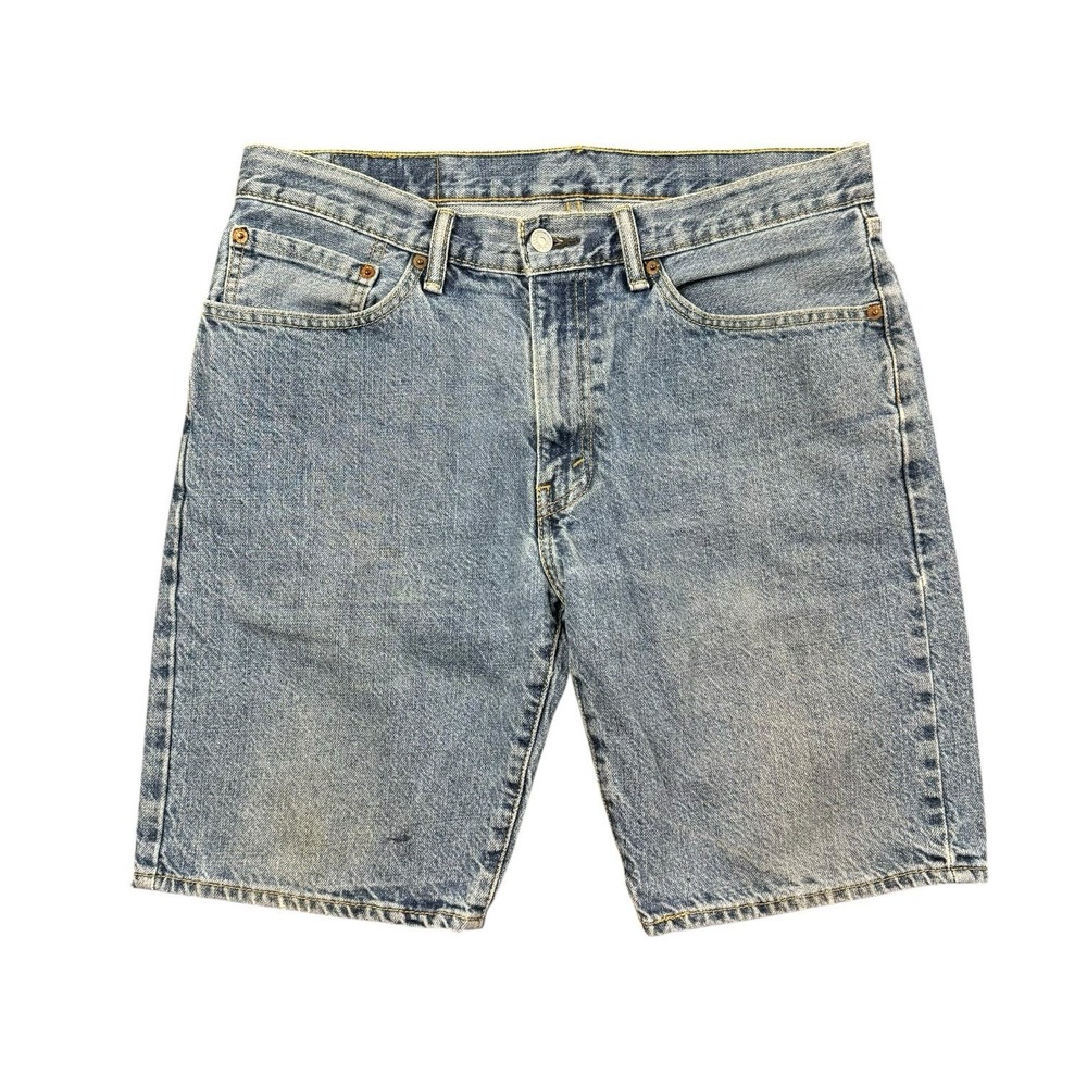 Levis 505 Shorts Men's 34 Blue 10" Denim Jean Jorts Relaxed Fit Vtg Y2K Skater